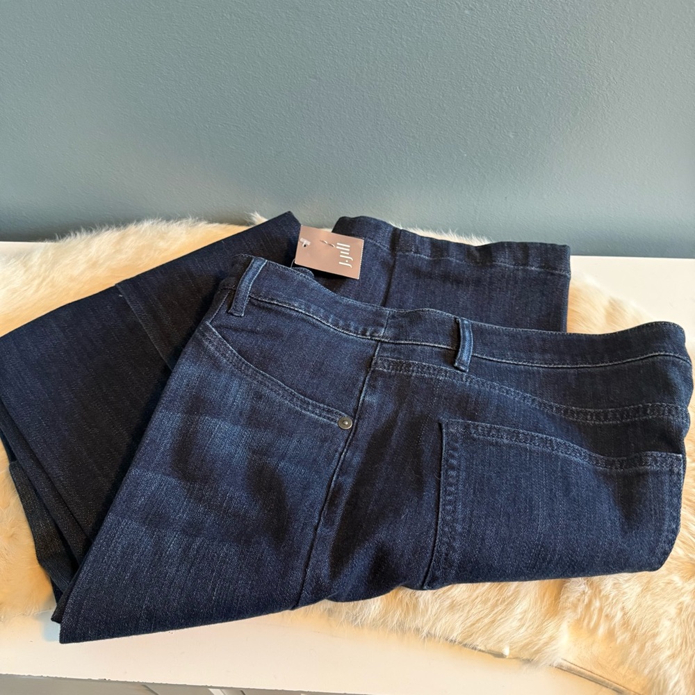 J. Jill Women’s Full Leg Indigo Night Wash Jeans
